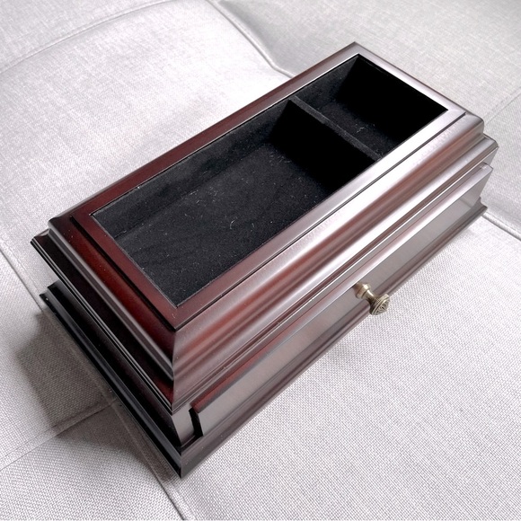 Bombay Wooden Velvet Lined Luxury Jewelry Box - Picture 2 of 12